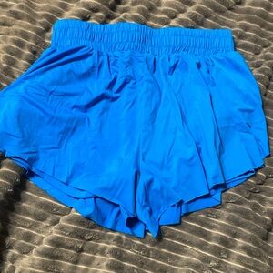Blue flowy shorts